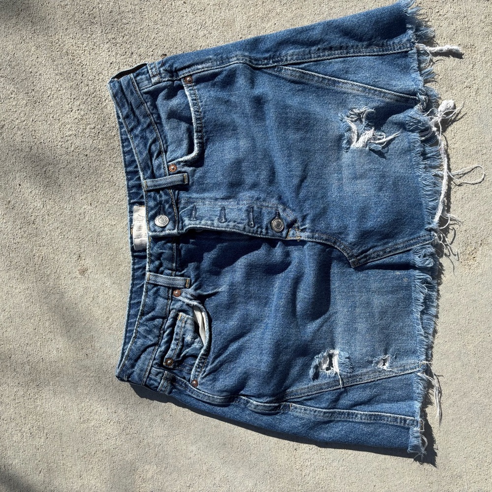 We The Free Blue Distressed Women’s skirt